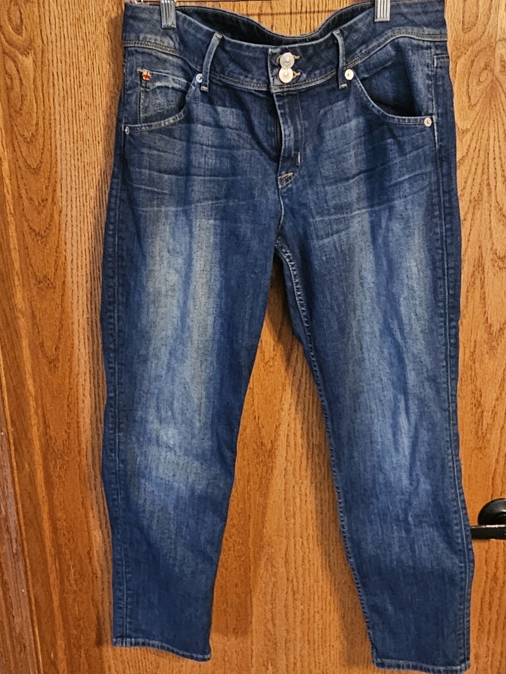 Hudson Colin Flap Jeans Cropped Ankle Slim in Blue Wash